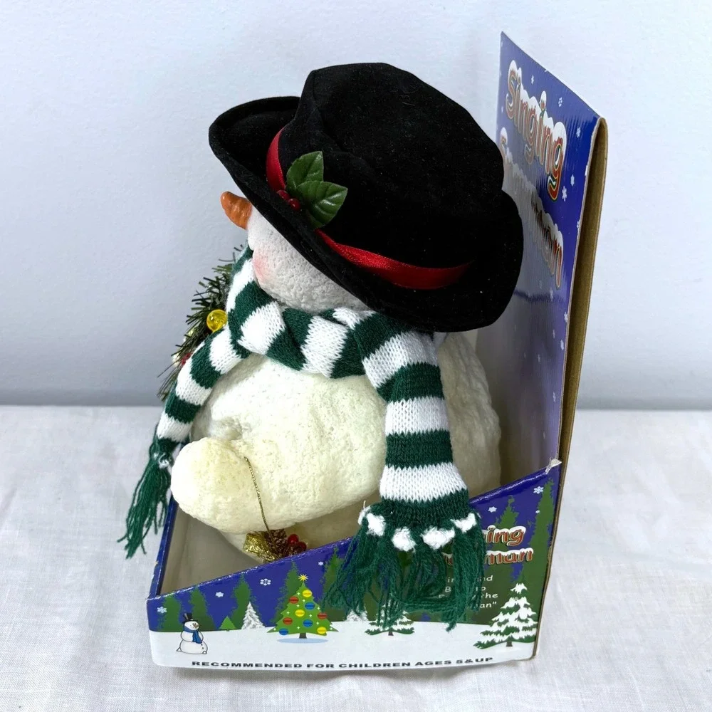 Singing Snowman Animated Musical Christmas Figure Sings Frosty the Snowman Boxed